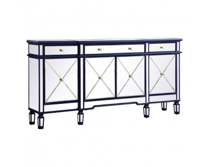 Elegant 72" Mirrored Credenza - Blue (MF6-2111BL)