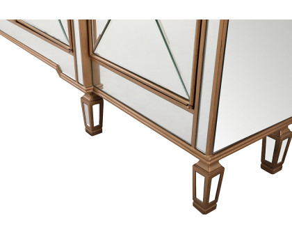 Elegant 72" Mirrored Credenza - Gold (MF6-2111GC)