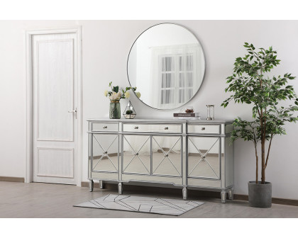 Elegant 72" Mirrored Credenza - Silver (MF6-2111SC)