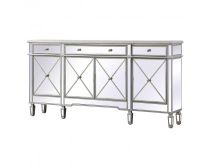 Elegant 72" Mirrored Credenza - Silver (MF6-2111SC)