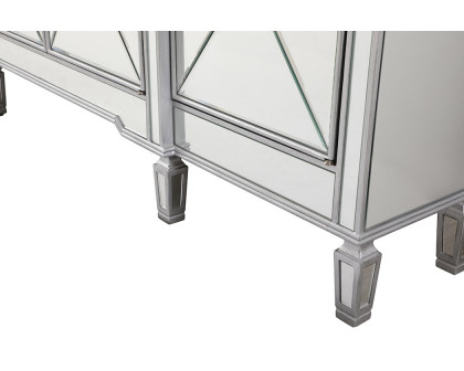 Elegant 72" Mirrored Credenza - Silver (MF6-2111SC)