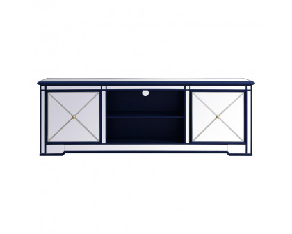 Elegant - Modern Mirrored TV Stand with Crystal Fireplace (PNT-MF60172)