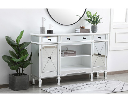 Elegant Contempo 60" Mirrored Credenza - White (MF61060AW)