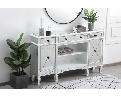 Elegant Contempo 60" Mirrored Credenza - White (MF61060AW)