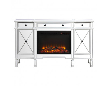 Elegant - Contempo Mirrored Credenza with Wood Fireplace (PNT-MF61060)