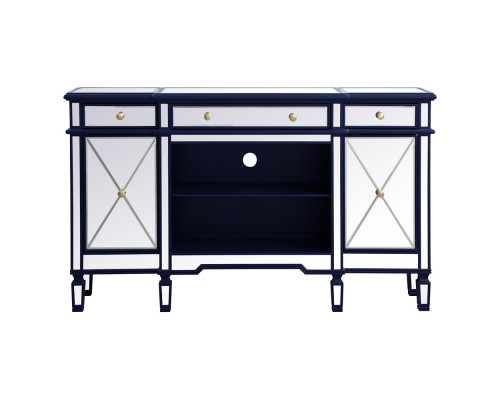 Elegant Contempo 60" Mirrored Credenza - Blue (MF61060BL)