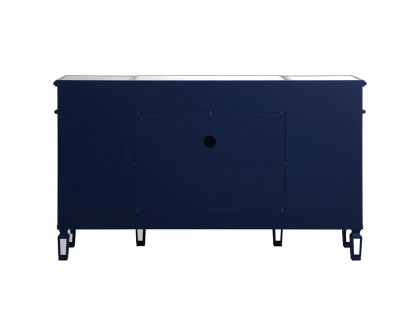 Elegant Contempo 60" Mirrored Credenza - Blue (MF61060BL)