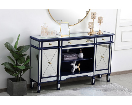 Elegant Contempo 60" Mirrored Credenza - Blue (MF61060BL)