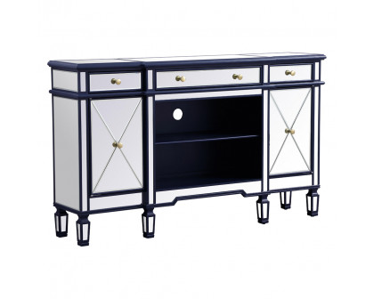 Elegant Contempo 60" Mirrored Credenza - Blue (MF61060BL)