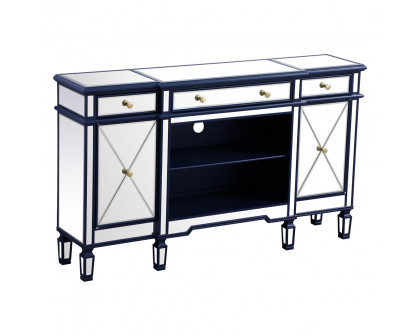 Elegant Contempo 60" Mirrored Credenza - Blue (MF61060BL)