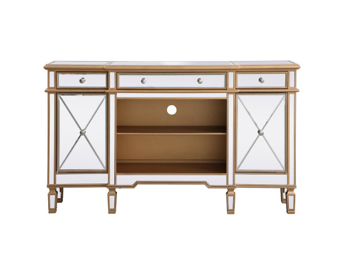 Elegant Contempo 60" Mirrored Credenza - Gold (MF61060G)