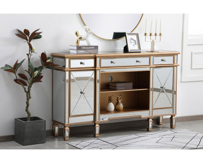 Elegant Contempo 60" Mirrored Credenza - Gold (MF61060G)