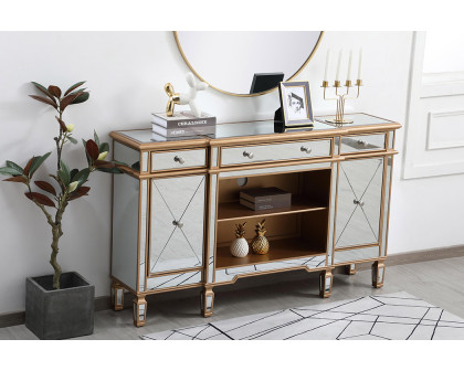 Elegant Contempo 60" Mirrored Credenza - Gold (MF61060G)