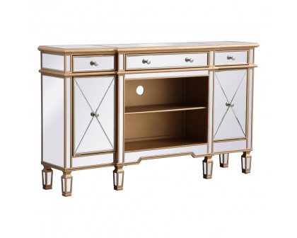 Elegant Contempo 60" Mirrored Credenza - Gold (MF61060G)