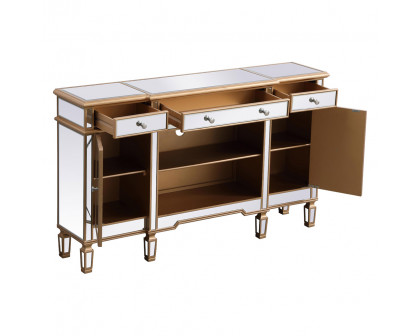 Elegant Contempo 60" Mirrored Credenza - Gold (MF61060G)