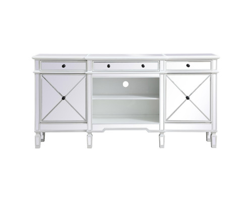 Elegant Contempo 72" Mirrored Credenza - White (MF61072AW)