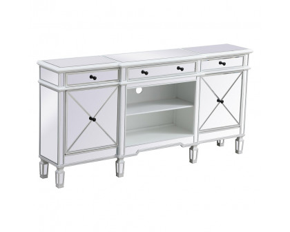 Elegant Contempo 72" Mirrored Credenza - White (MF61072AW)