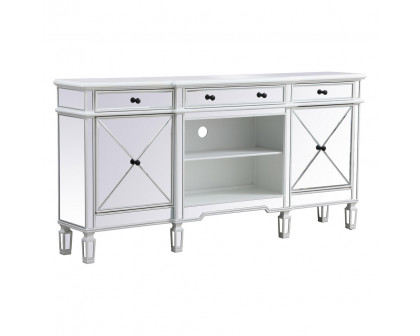 Elegant Contempo 72" Mirrored Credenza - White (MF61072AW)