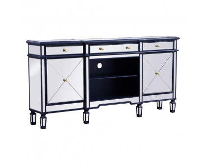 Elegant Contempo 72" Mirrored Credenza - Blue (MF61072BL)