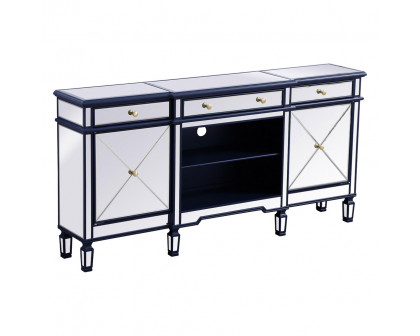 Elegant Contempo 72" Mirrored Credenza - Blue (MF61072BL)