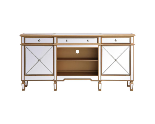 Elegant Contempo 72" Mirrored Credenza - Gold (MF61072G)