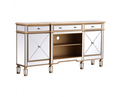 Elegant Contempo 72" Mirrored Credenza - Gold (MF61072G)