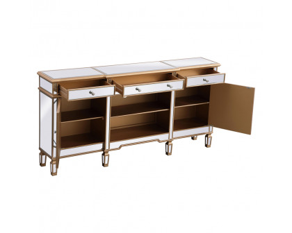 Elegant Contempo 72" Mirrored Credenza - Gold (MF61072G)