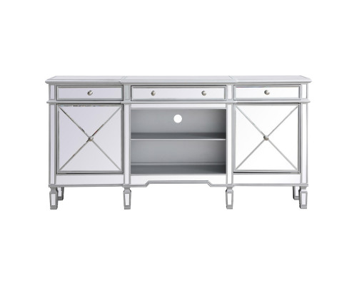 Elegant Contempo 72" Mirrored Credenza - Silver (MF61072SC)