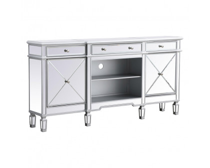 Elegant Contempo 72" Mirrored Credenza - Silver (MF61072SC)