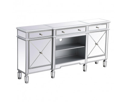 Elegant Contempo 72" Mirrored Credenza - Silver (MF61072SC)