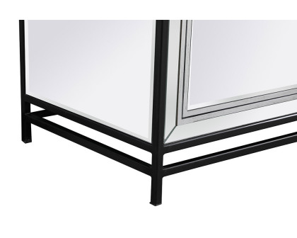 Elegant James 72" Mirrored TV Stand - Black (MF70172BK)