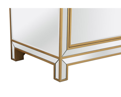 Elegant James 72" Mirrored TV Stand - Gold (MF70172G)