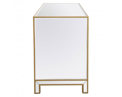 Elegant James 72" Mirrored TV Stand - Gold (MF70172G)