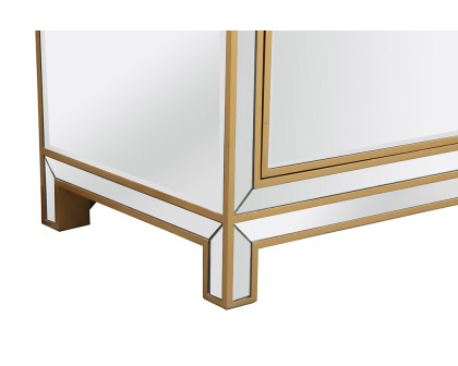 Elegant James 72" Mirrored TV Stand - Gold (MF70172G-F1)