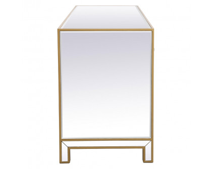 Elegant James 72" Mirrored TV Stand - Gold (MF70172G-F1)