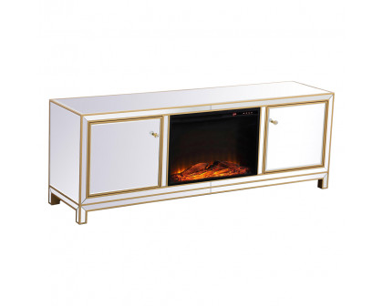 Elegant James 72" Mirrored TV Stand - Gold (MF70172G-F1)