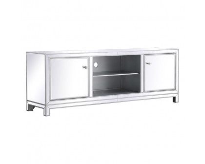 Elegant James 72" Mirrored TV Stand - Silver (MF70172S)