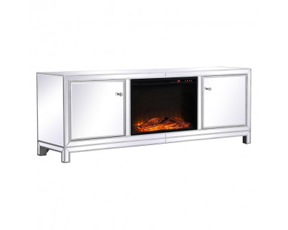 Elegant James 72" Mirrored TV Stand - Silver (MF70172S-F1)