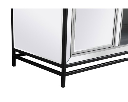 Elegant 60" Mirrored TV Stand - Black (MF701BK)