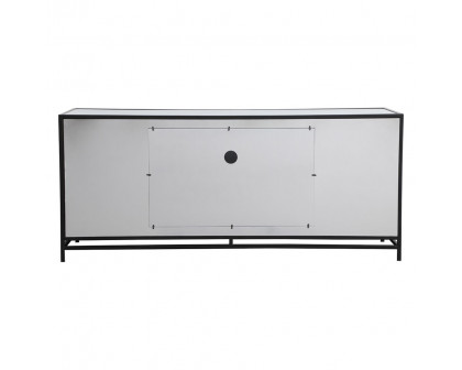 Elegant 60" Mirrored TV Stand - Black (MF701BK-F1)