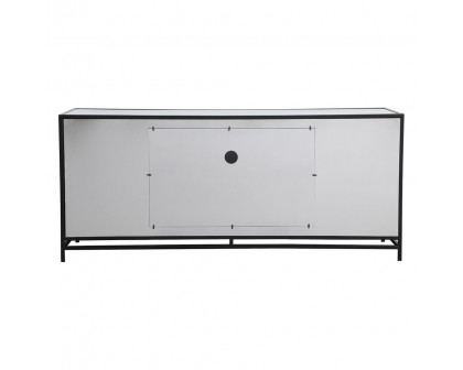 Elegant 60" Mirrored TV Stand - Black (MF701BK-F2)