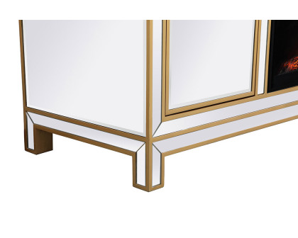 Elegant 60" Mirrored TV Stand - Gold (MF701G-F1)