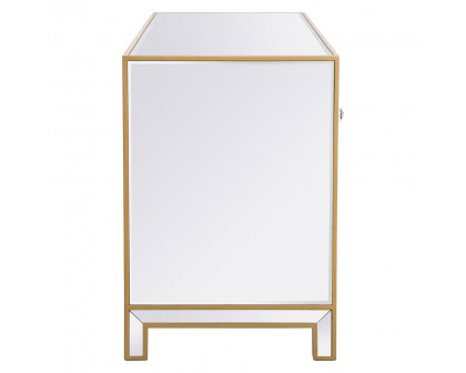 Elegant 60" Mirrored TV Stand - Gold (MF701G-F1)