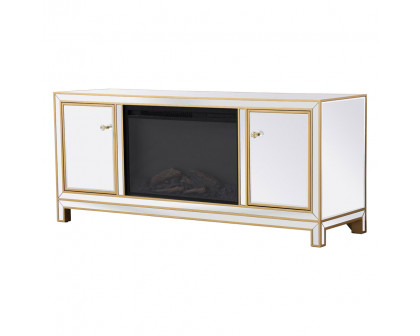 Elegant 60" Mirrored TV Stand - Gold (MF701G-F1)