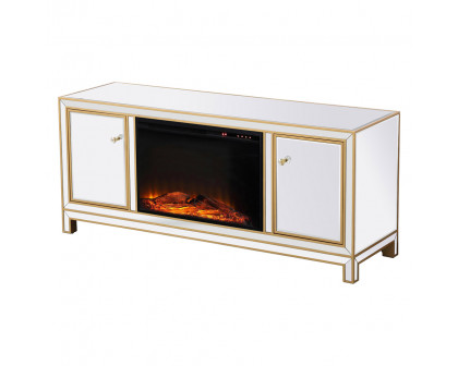 Elegant 60" Mirrored TV Stand - Gold (MF701G-F1)