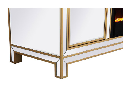 Elegant 60" Mirrored TV Stand - Gold (MF701G-F2)