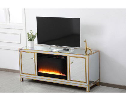 Elegant 60" Mirrored TV Stand - Gold (MF701G-F2)