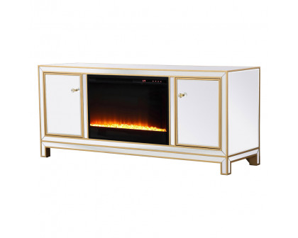 Elegant 60" Mirrored TV Stand - Gold (MF701G-F2)