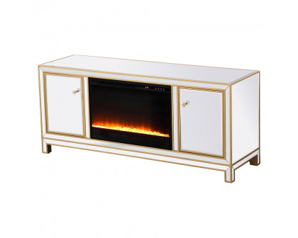 Elegant 60" Mirrored TV Stand - Gold (MF701G-F2)