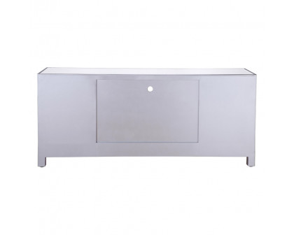 Elegant 60" Mirrored TV Stand - Silver (MF701S)